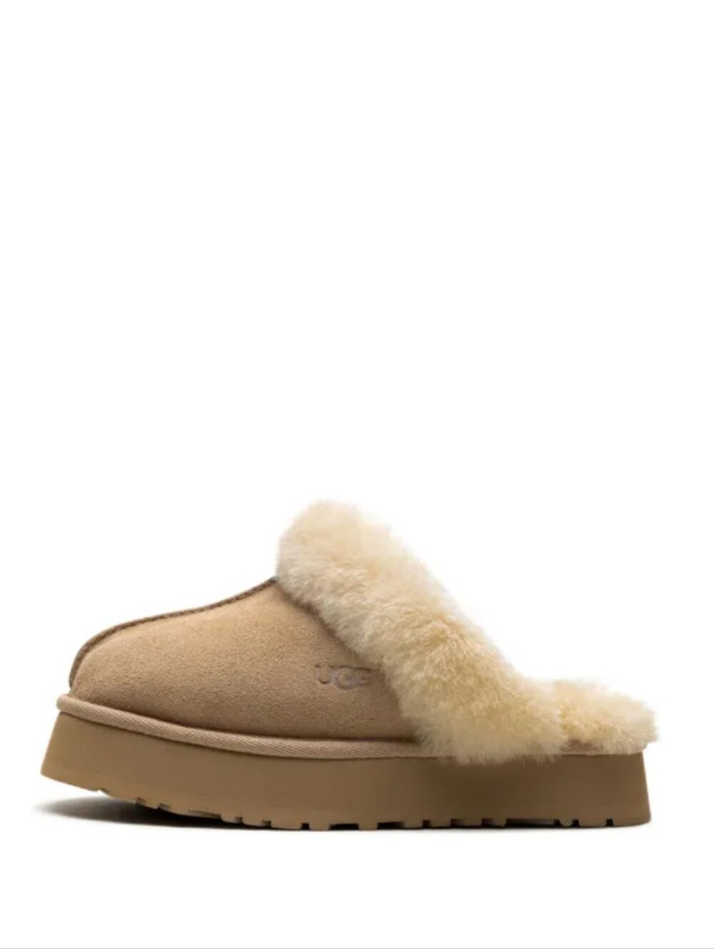 UGG Disquette Platform Leather Slippers